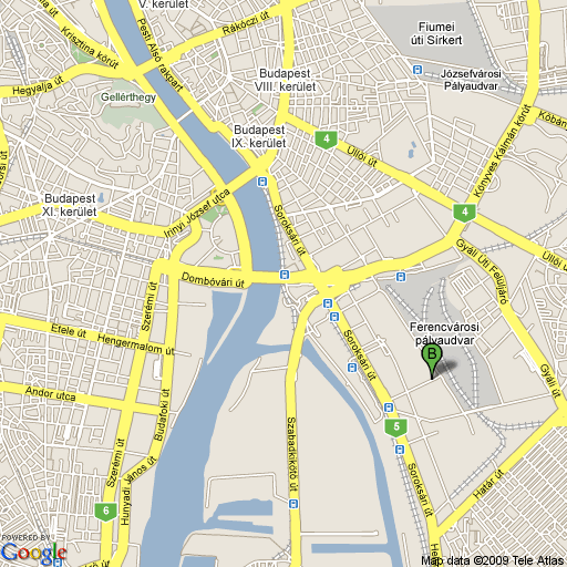Google Maps mit Lager Budapest, Kén utca 8, 1097 Budapest