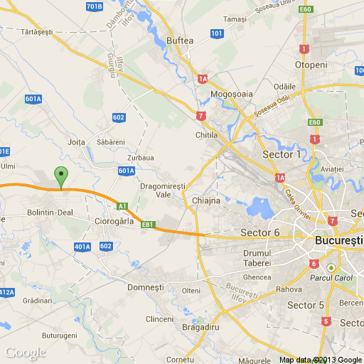 Google Maps mit Lager Rumänien, Str. Ithaca Nr. 200, 087015 Bolintin Deal