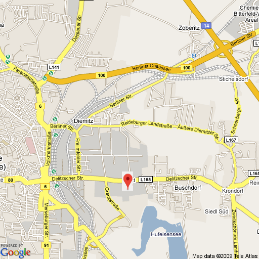 Google Maps mit Lager Halle, Reideburger Str. 48, 06116 Halle