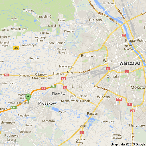 Google Maps mit Lager Polen, ul. Parzniewska 4, 05-800 Pruszków
